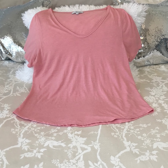 My Style Women’s Pink V-Neck Short Sleeve T-Shirt - Picture 6 of 6